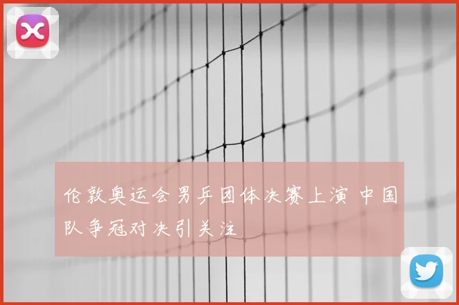伦敦奥运会男乒团体决赛上演 中国队争冠对决引关注